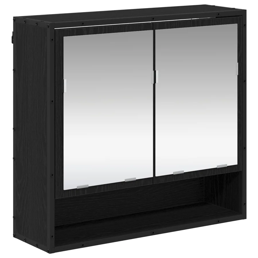 Ensemble de mobilier de salle de bain 2 pcs Chêne noir - 6
