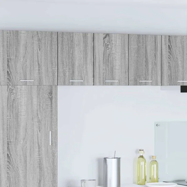 Armoire suspendue 2 pcs Gris Sonoma et Blanc 30 x 31 x 40 cm