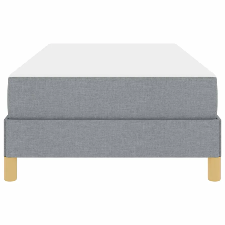 Lit à ressorts avec matelas Gris clair 90 x 190 cm tissu - 7