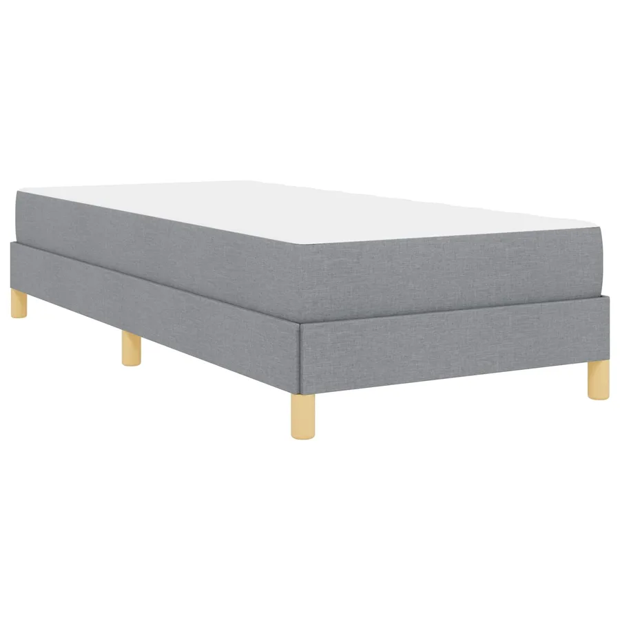 Lit à ressorts avec matelas Gris clair 90 x 190 cm tissu - 9