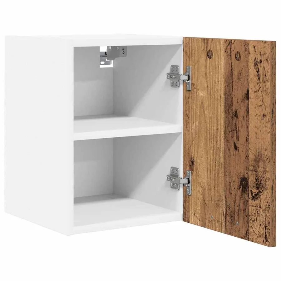 Armoire suspendue 2 pcs Bois ancien et Blanc 30 x 31 x 40 cm - 5