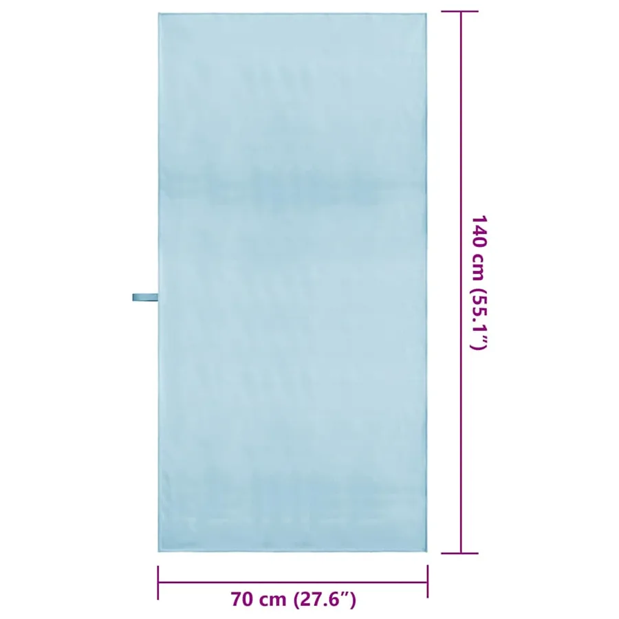 Serviettes de sport 2 pcs Bleu 140 x 70 cm - 8