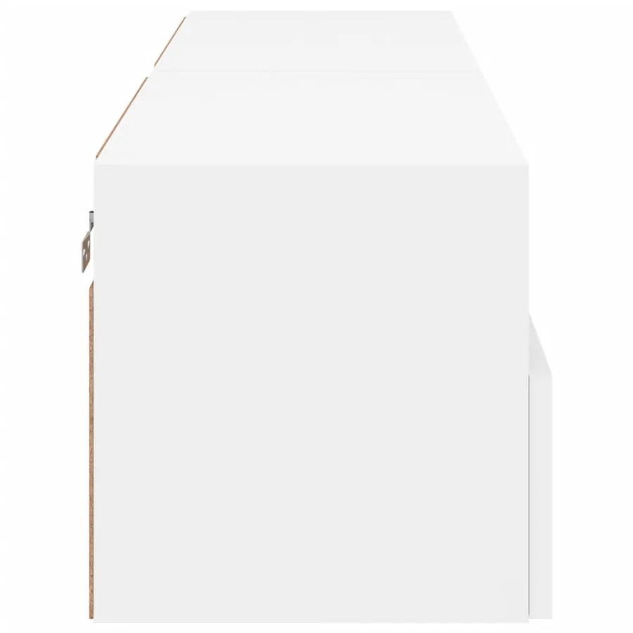 Meubles TV muraux 2 pcs blanc 60x30x30 cm bois d'ingénierie - 9