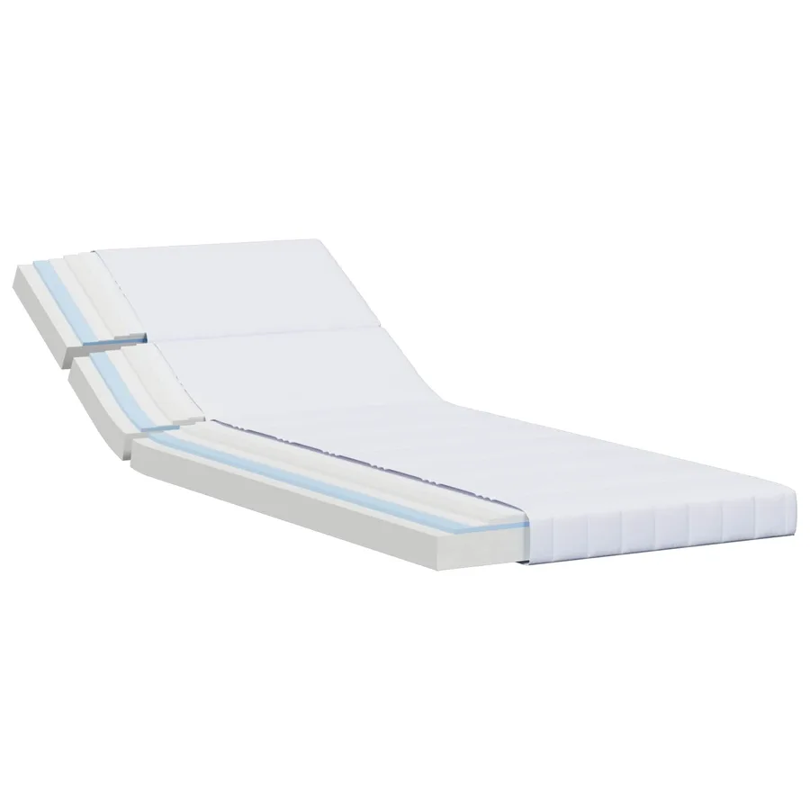Matelas en mousse extensible 80 x 200 cm Blanc - 5