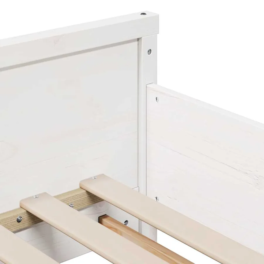Cadre de lit avec matelas extensible Blanc 80 x 200 cm - 10