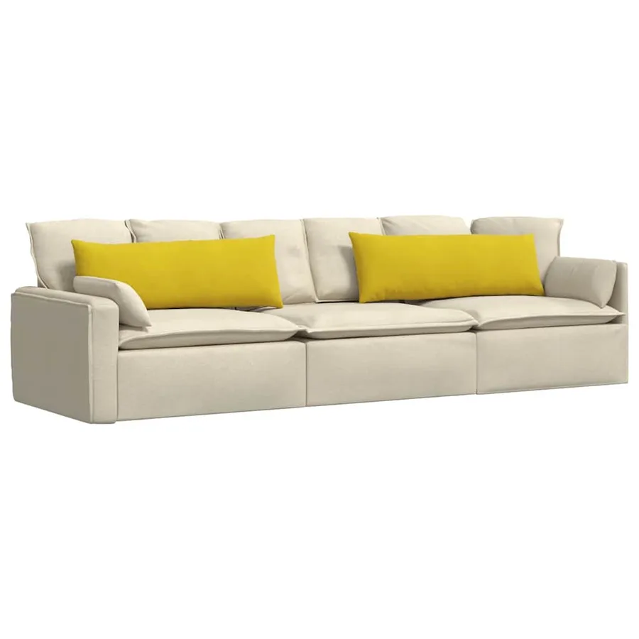 Coussins de canapé 2 pcs Jaune 120 x 40 cm - 3