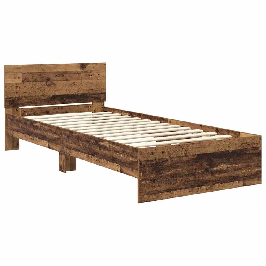 Cadre de lit Bois Ancien 90 x 190 cm Bois d'ingénierie - 5