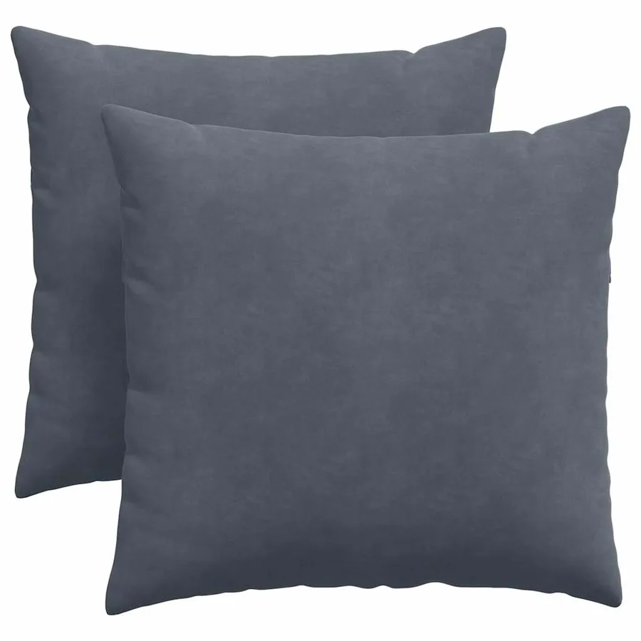 Coussins de canapé 2 pcs Gris foncé 45 x 45 cm - 2