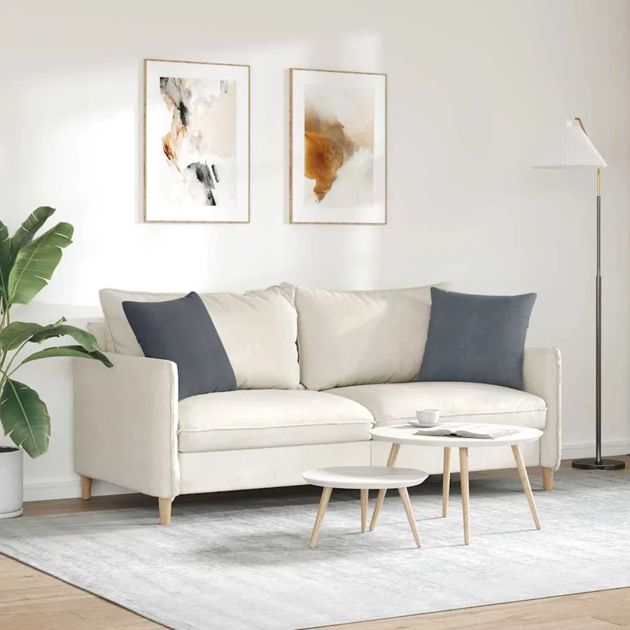 Coussins de canapé 2 pcs Gris foncé 45 x 45 cm - 4