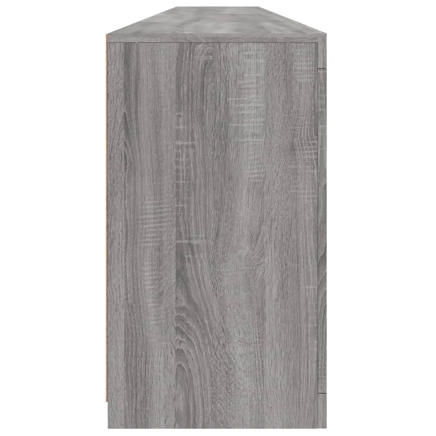 Buffet avec lumières LED sonoma gris 283x37x67 cm - 8