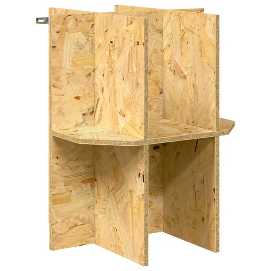 Base de Terrarium avec étagère Marron 40 x 40 x 50 cm OSB - 2