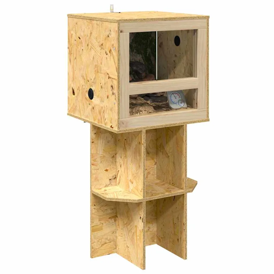 Base de Terrarium avec étagère Marron 40 x 40 x 50 cm OSB - 3