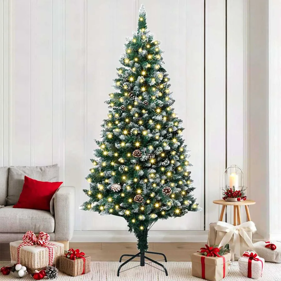 Sapin de Noël artificiel Vert 180 cm PVC, Acier et Plastique