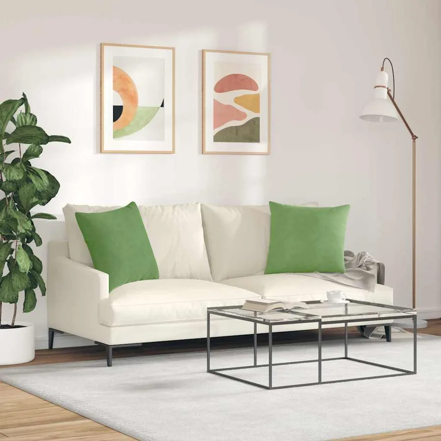 Coussins de canapé 2 pcs Vert clair 50 x 50 cm - 4