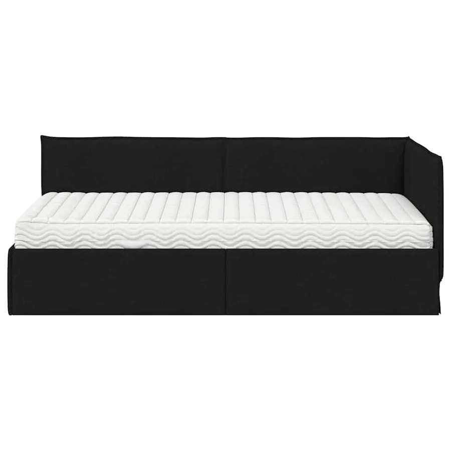Cadre de lit d'angle avec matelas 2 pcs Vert Velours - 5