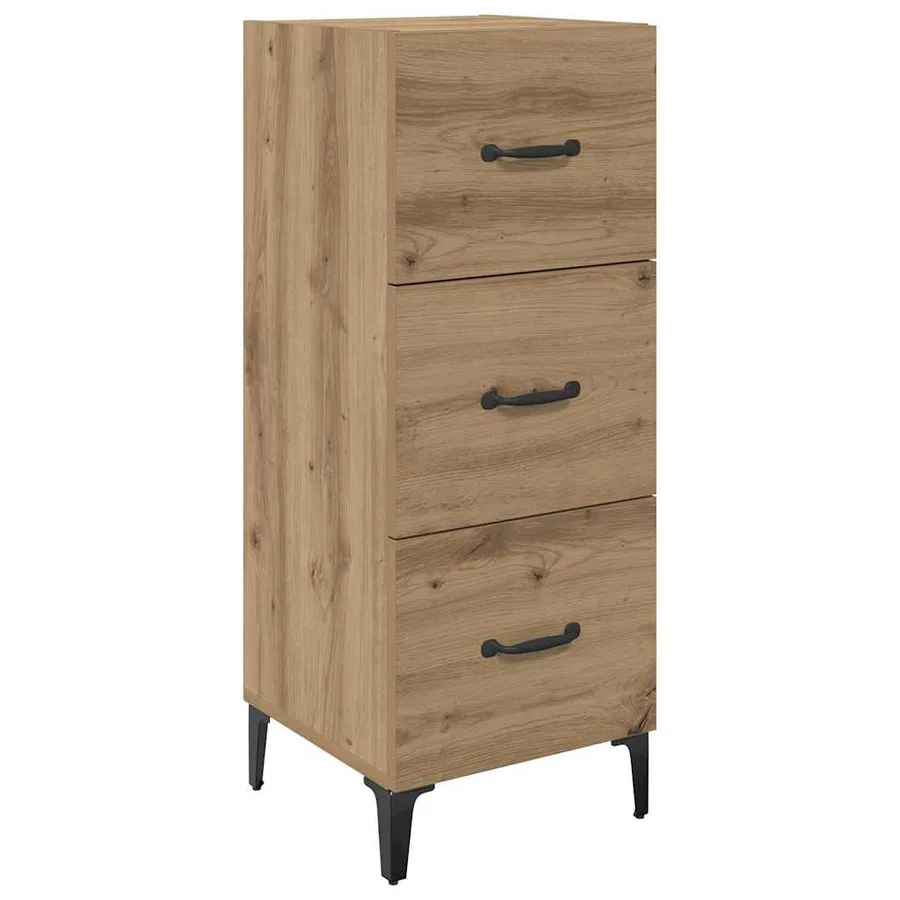 Buffet Chêne artisanal 34,5 x 34 x 90 cm Bois d'ingénierie - 2