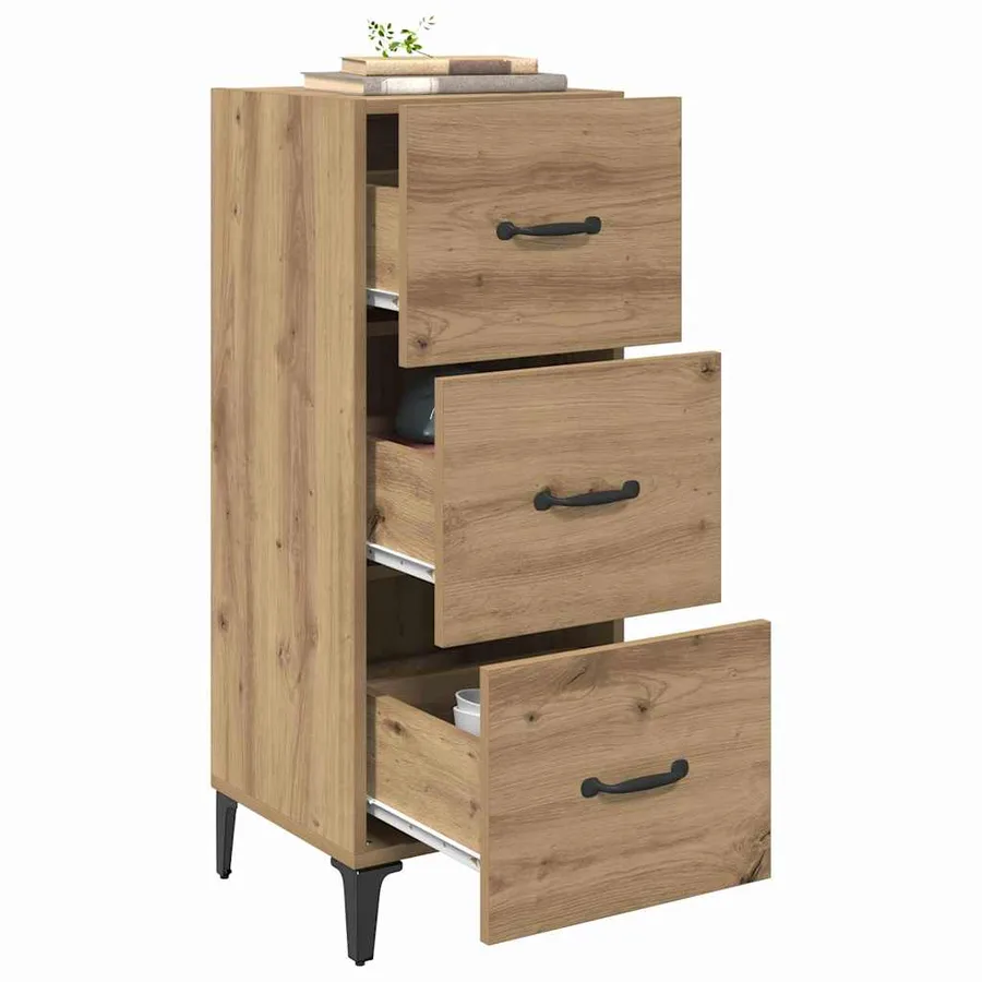 Buffet Chêne artisanal 34,5 x 34 x 90 cm Bois d'ingénierie - 3