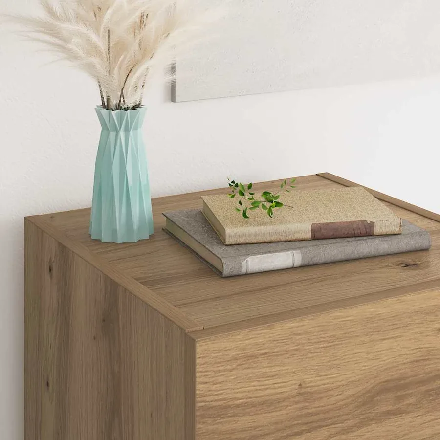 Buffet Chêne artisanal 34,5 x 34 x 90 cm Bois d'ingénierie - 4
