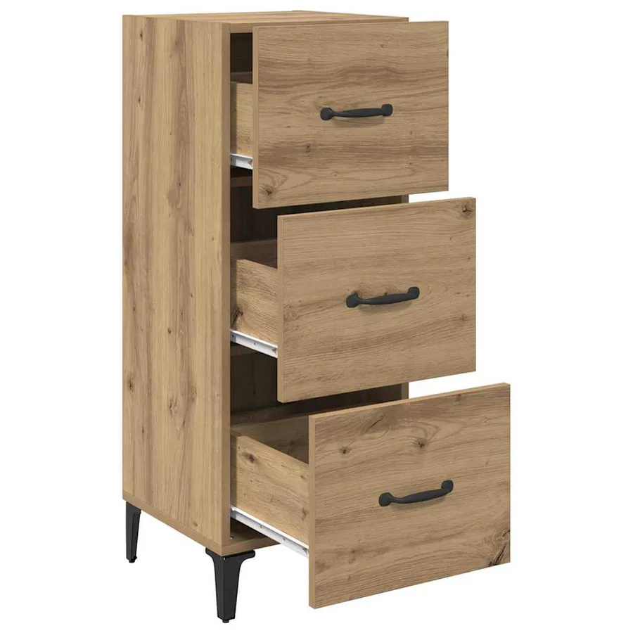 Buffet Chêne artisanal 34,5 x 34 x 90 cm Bois d'ingénierie - 5