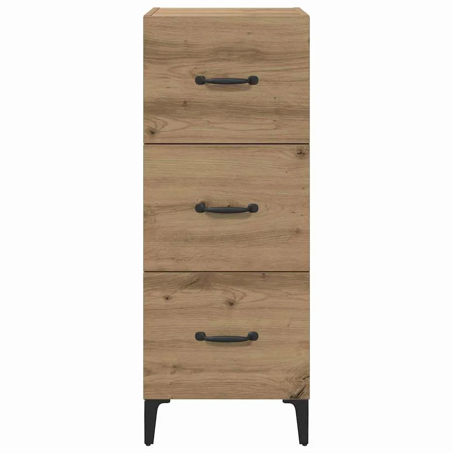 Buffet Chêne artisanal 34,5 x 34 x 90 cm Bois d'ingénierie - 6