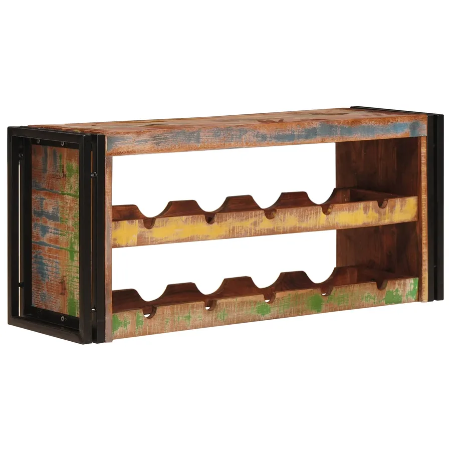 Étagère à vin Marron 100 x 45 x 33 cm Bois récupéré massif - 3