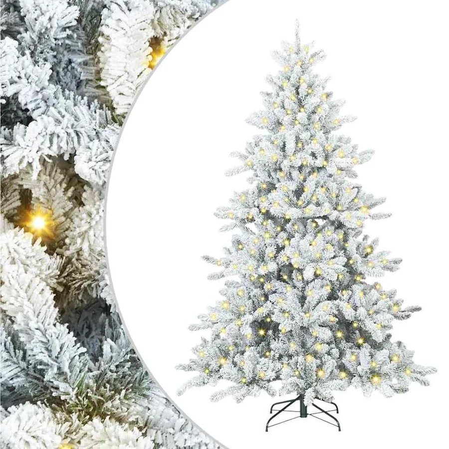 Sapin de Noël Artificiel à Branches Articulées Blanc 180 cm - 2