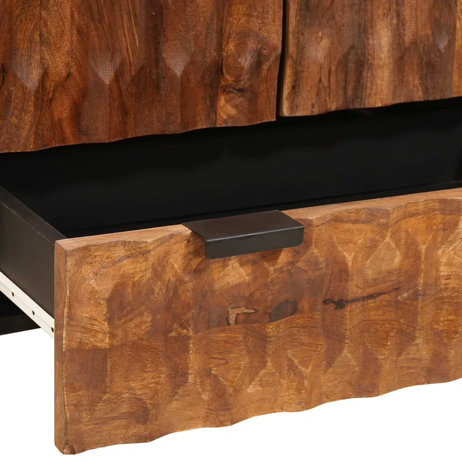 Haut Armoire avec tiroir Finition Acacia Brun 60 x 33 x 100 cm - 7