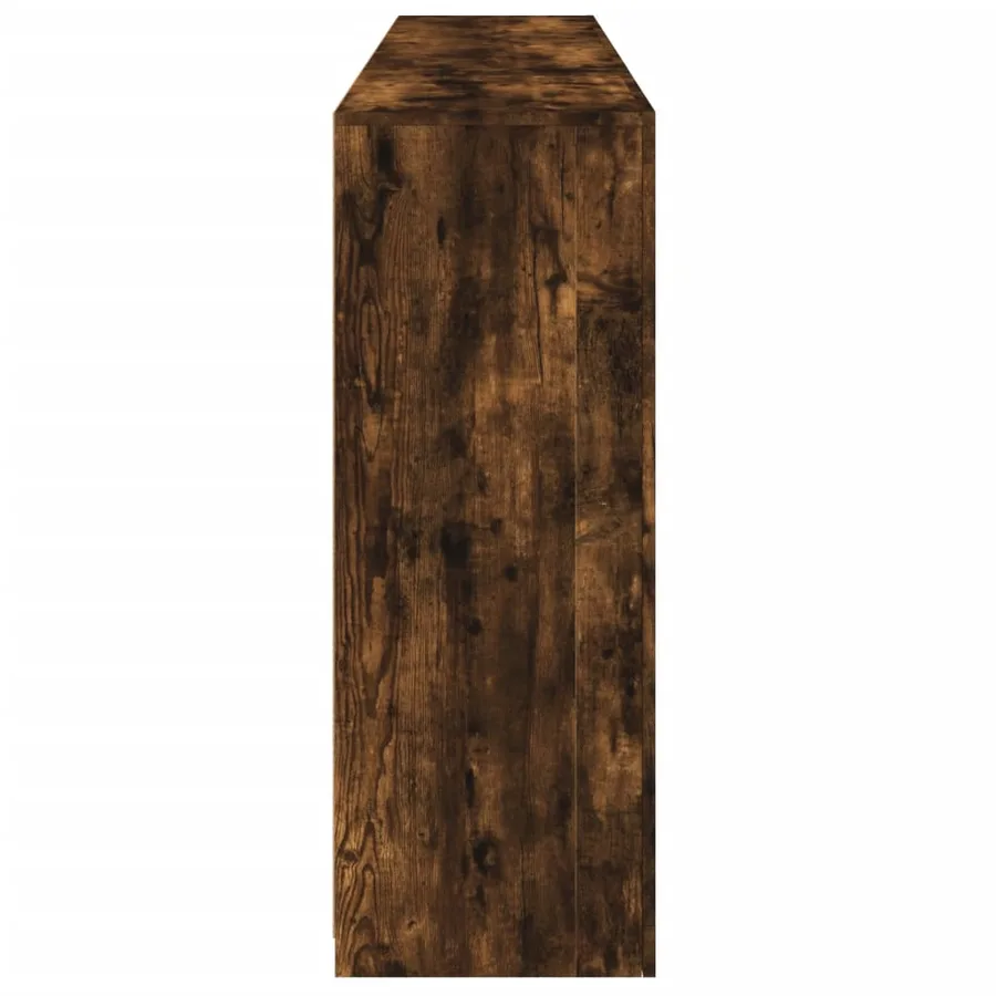 Buffet avec lumières LED chêne fumé 181,5x37x100 cm - 7