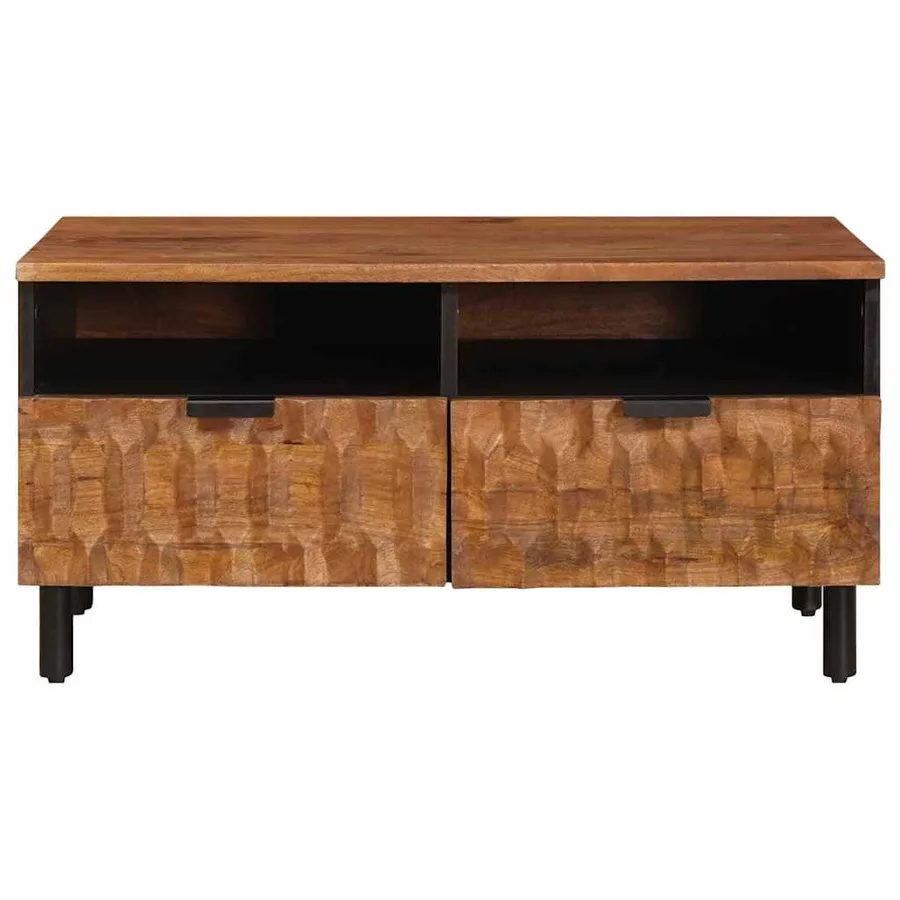 Table basse Marron 80 x 54 x 40 cm Bois de mangue massif - 3