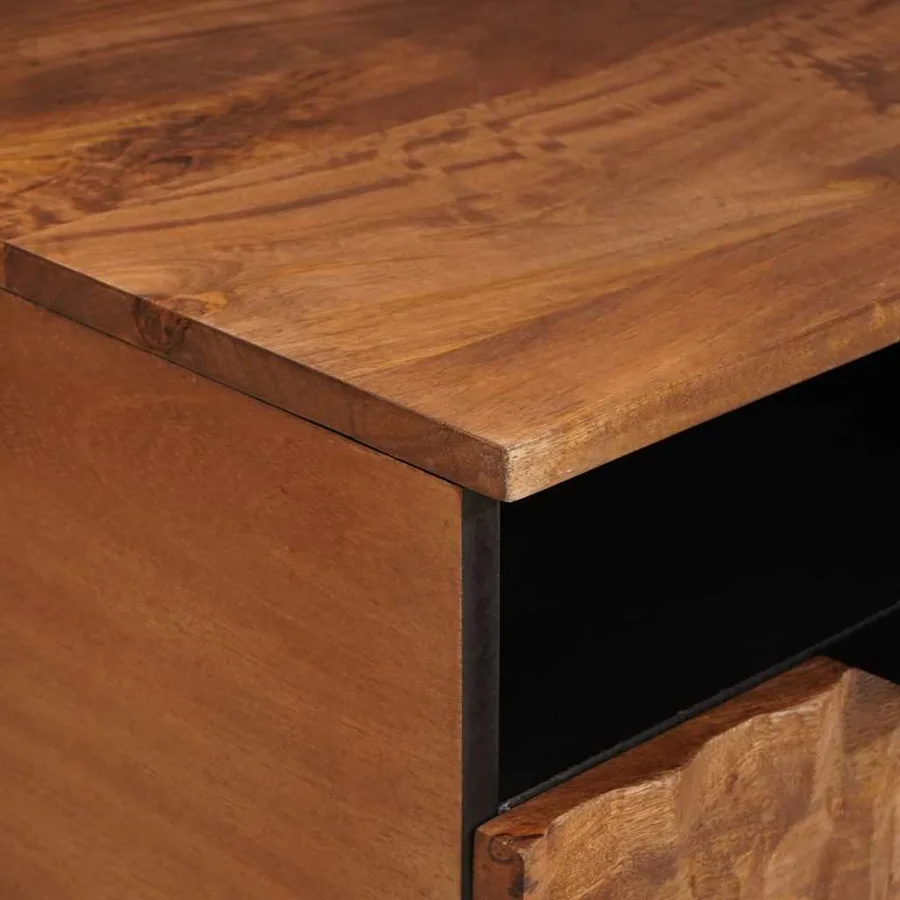 Table basse Marron 80 x 54 x 40 cm Bois de mangue massif - 6