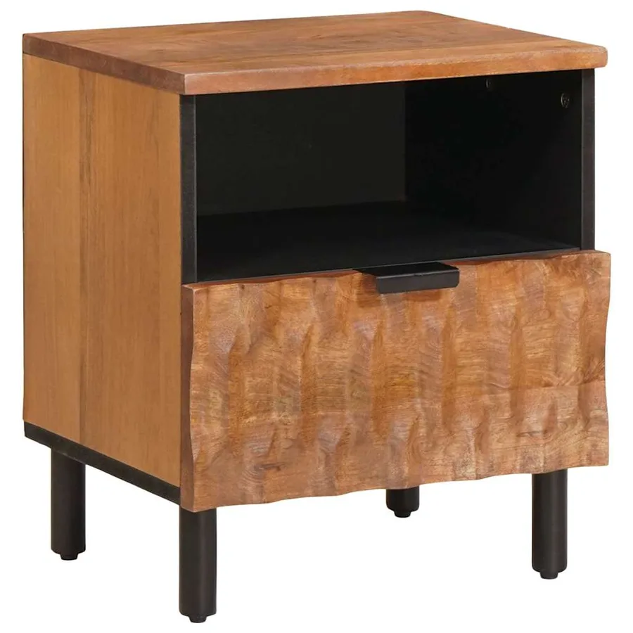 Cabinet de chevet avec tiroir 2 pcs Marron 40 x 33 x 46 cm - 2