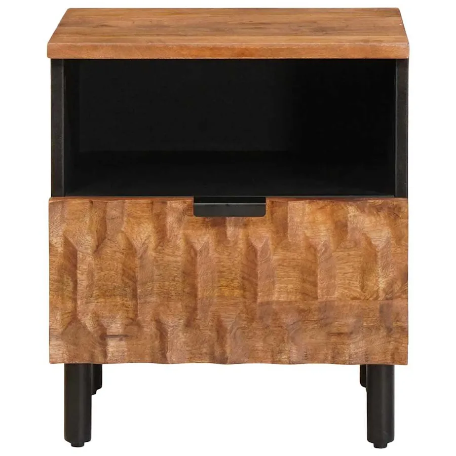 Cabinet de chevet avec tiroir 2 pcs Marron 40 x 33 x 46 cm - 4