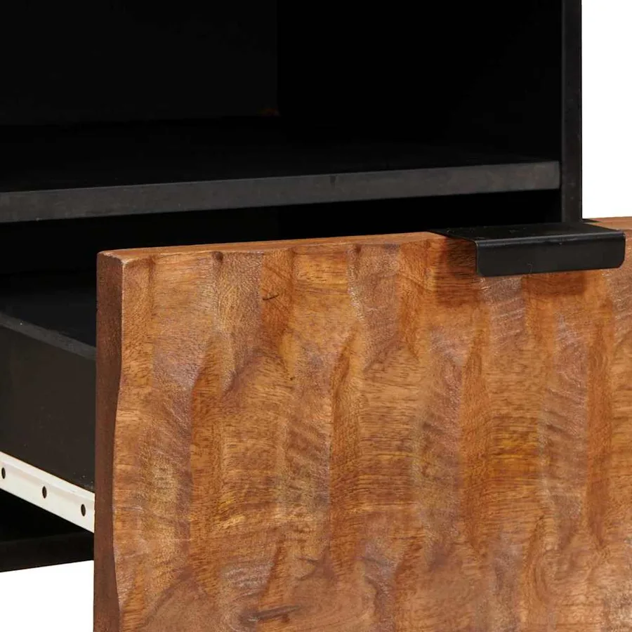 Cabinet de chevet avec tiroir 2 pcs Marron 40 x 33 x 46 cm - 8