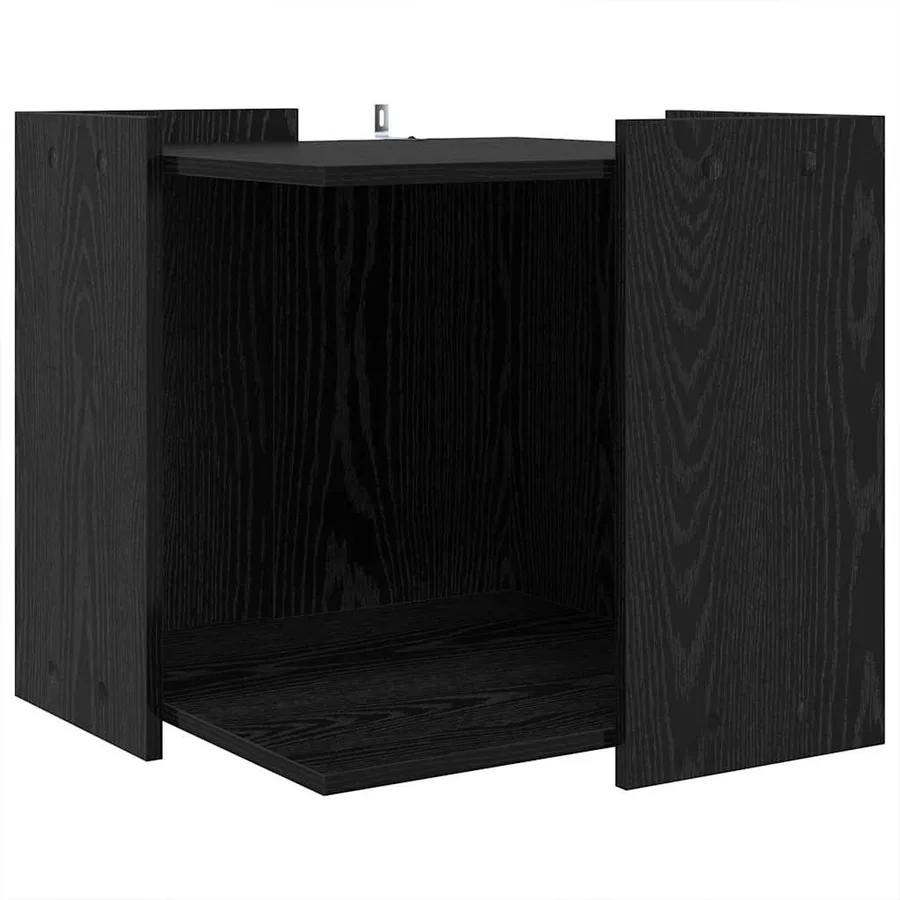 Enceinte pour bac à litière pour chat Chêne noir - 2