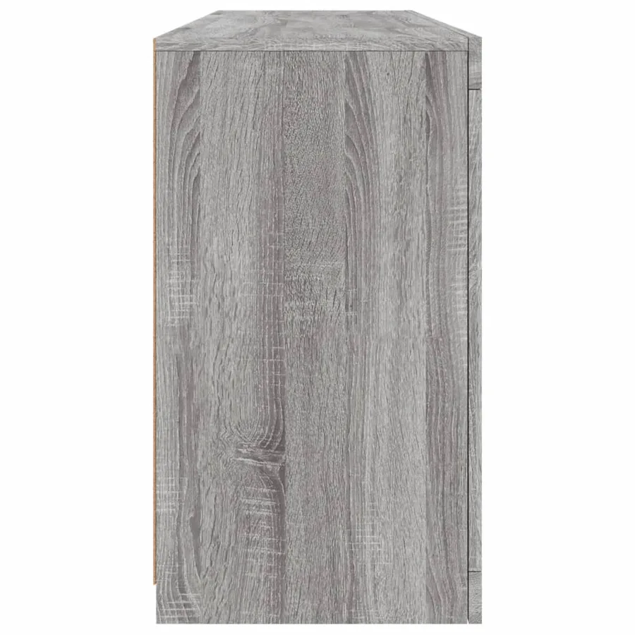 Buffet avec lumières LED sonoma gris 163x37x67 cm - 7
