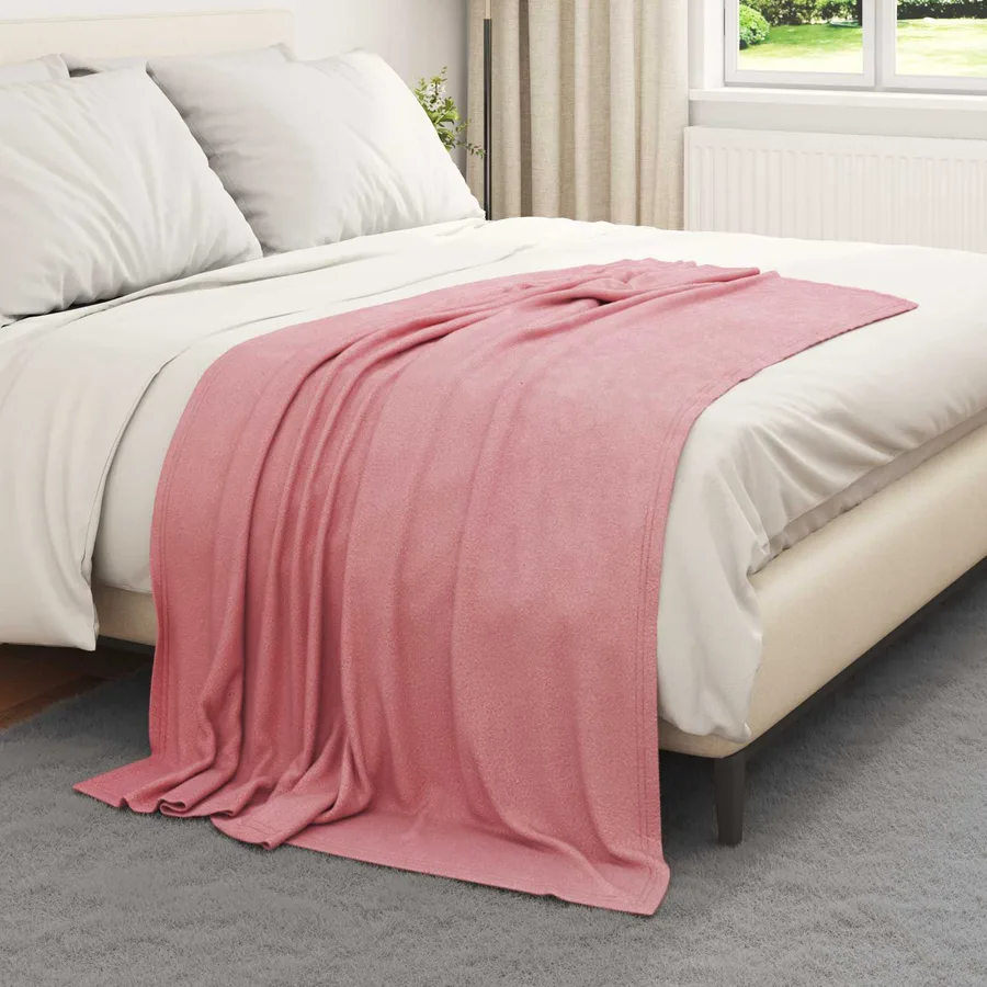 Jeté Rose 170 x 130 cm Toison - 3