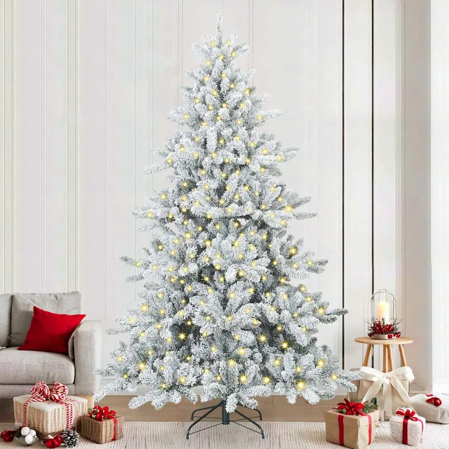 Sapin de Noël Artificiel à Branches Articulées Blanc 240 cm