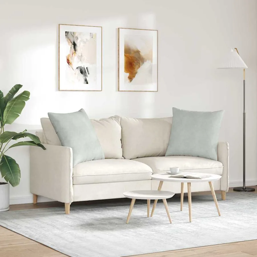 Coussins de canapé 2 pcs Gris clair 60 x 60 cm - 4