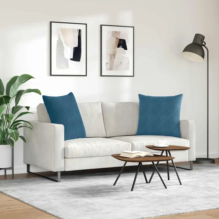 Coussins de canapé 2 pcs Bleu 80 x 80 cm - 4