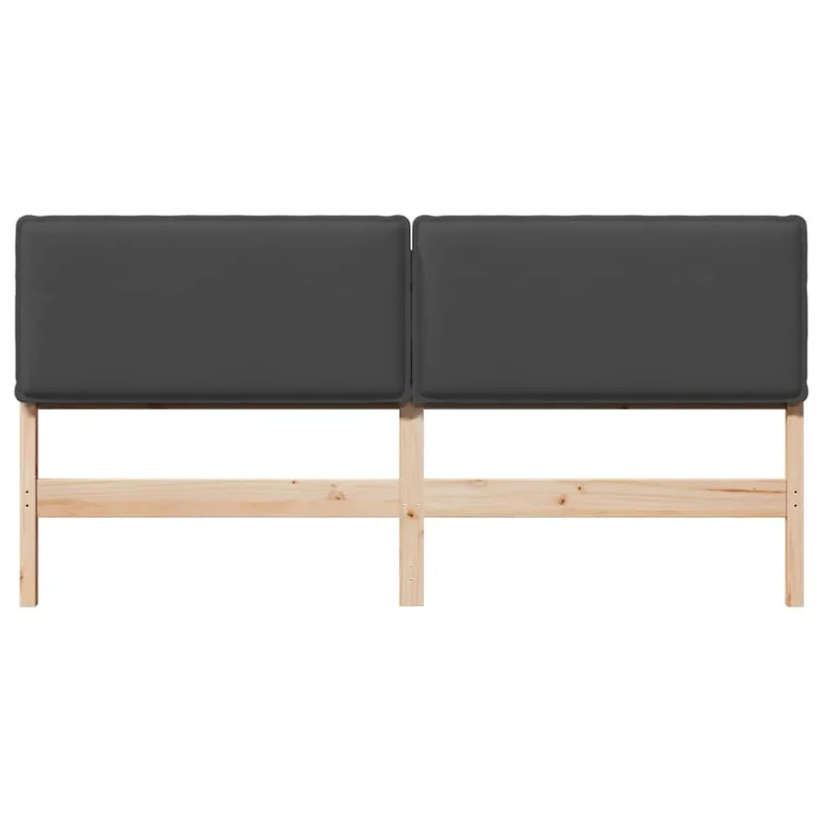Tête de lit capitonnée Gris Naturel et Foncé 180 cm Pin massif - 4