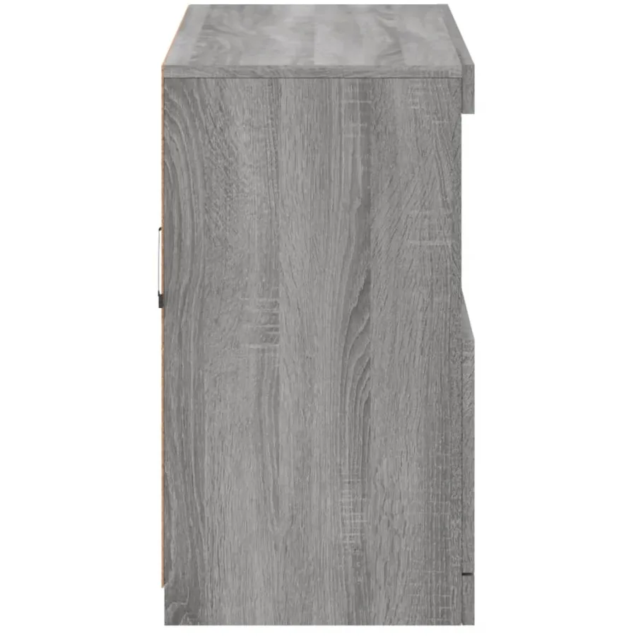 Buffet avec lumières LED sonoma gris 81x37x67 cm - 8