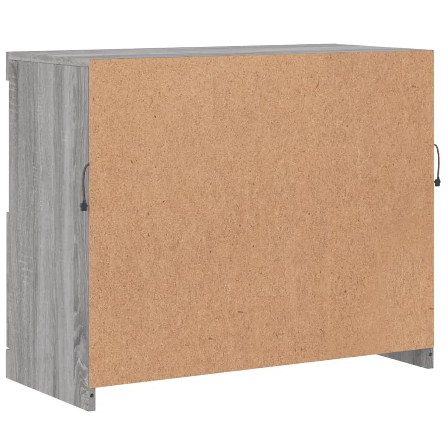 Buffet avec lumières LED sonoma gris 81x37x67 cm - 9