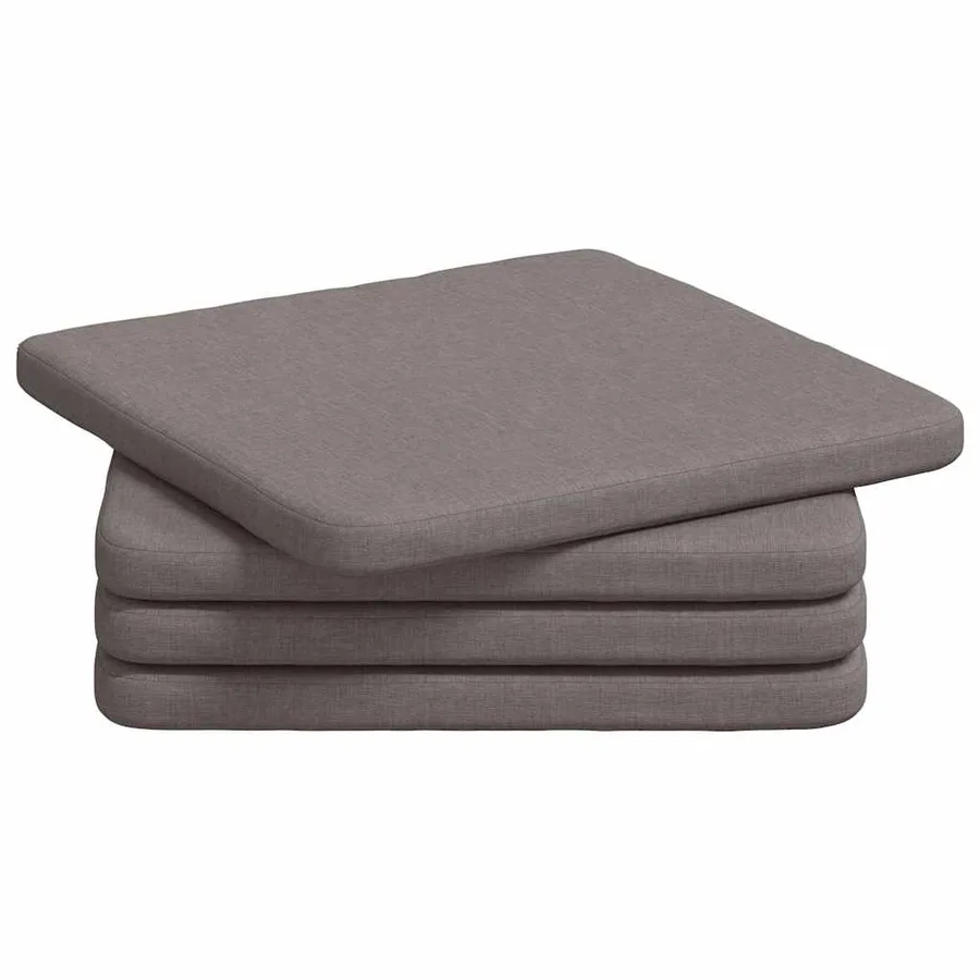 Coussins de siège 4 pcs Taupe 40 x 40 x 3 cm tissu - 2