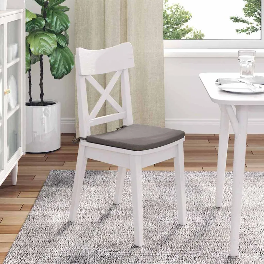 Coussins de siège 4 pcs Taupe 40 x 40 x 3 cm tissu - 4