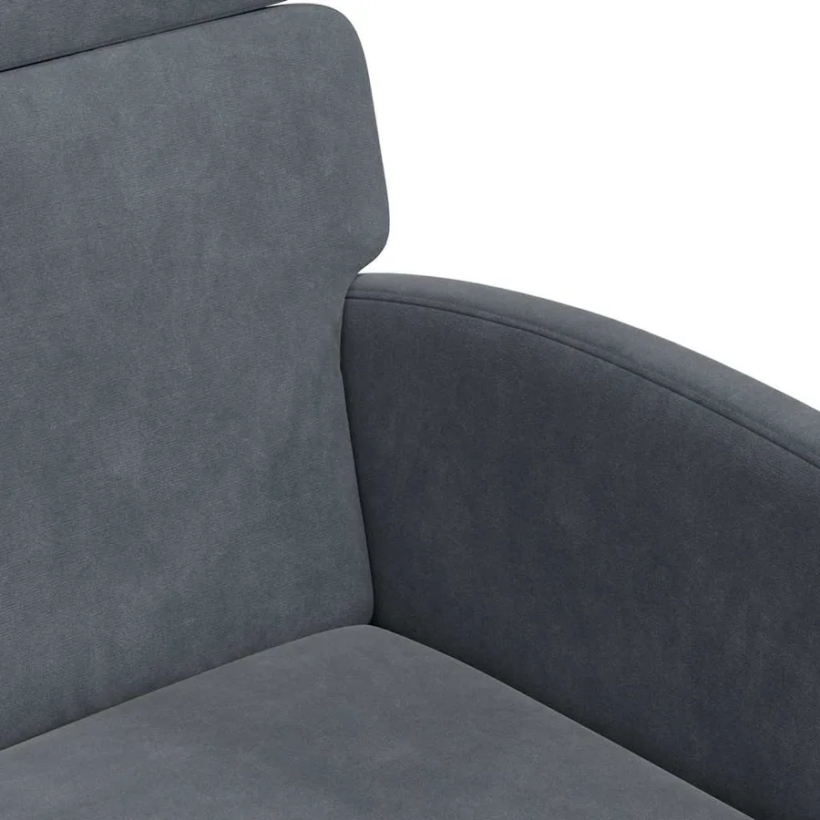 Chaises de Salle à Manger avec Roues 2 pcs Gris foncé Velours - 7