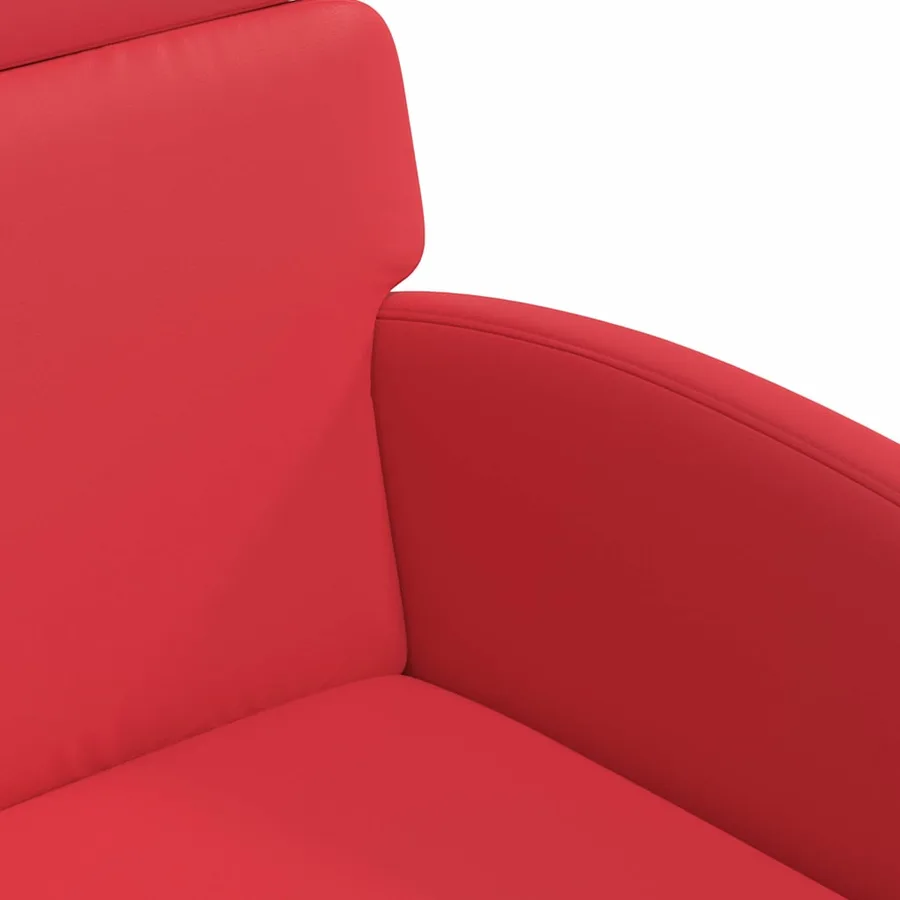 Chaises de Salle à Manger avec Roues 2 pcs Rouge Simili cuir - 7