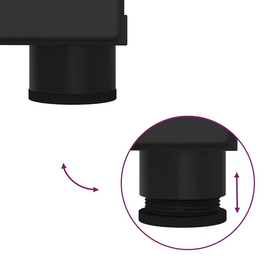 Ensemble de mobilier de salle de bain avec tiroir 5 pcs Noir - 16