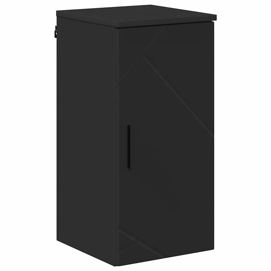 Ensemble de mobilier de salle de bain avec tiroir 5 pcs Noir - 9