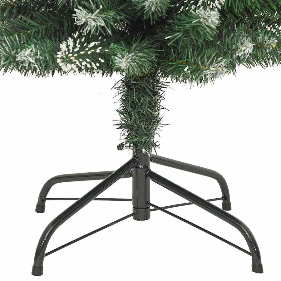 Arbre de Noël artificiel slim avec 150 LED Vert et blanc 150 cm - 15