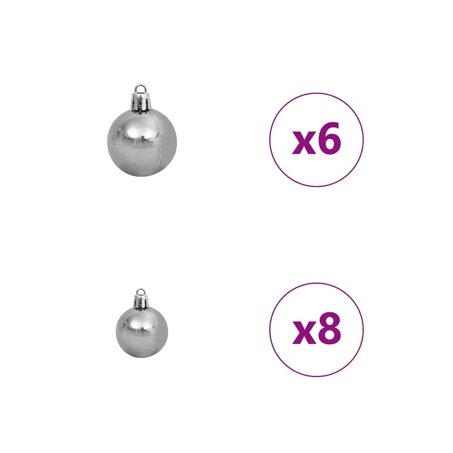 Arbre de Noël artificiel slim avec 150 LED Vert et blanc 150 cm - 8